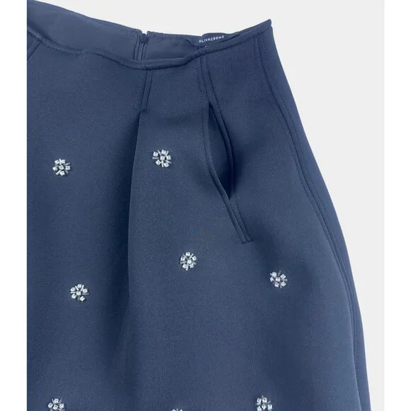 Oliviaceous Skirt Black Sz M Gourgeous Jewelled Embellished–Party Oldmoney Skirt - Picture 9 of 14